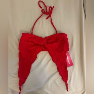 Red Bow Halter Top